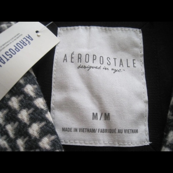 Aeropostale Grey White Plaid Blazer Jacket women’s medium M​​​ - Picture 7 of 8